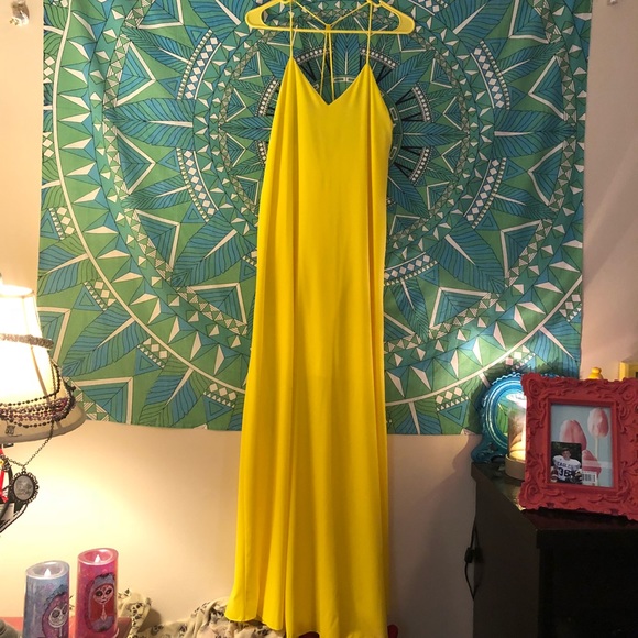 canary yellow maxi dress